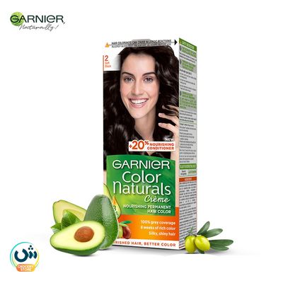 Garnier Color Naturals Crème Nourishing Permanent Hair Color 2 Soft Black