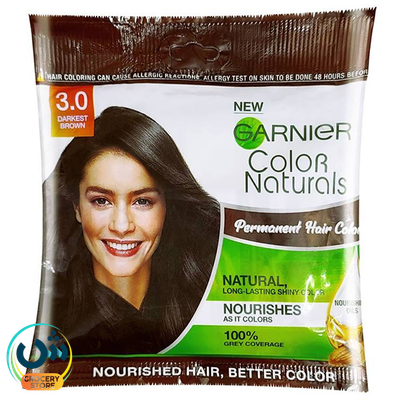 Garnier Color Naturals Permanent Hair Color 3.0 Darkest Brown