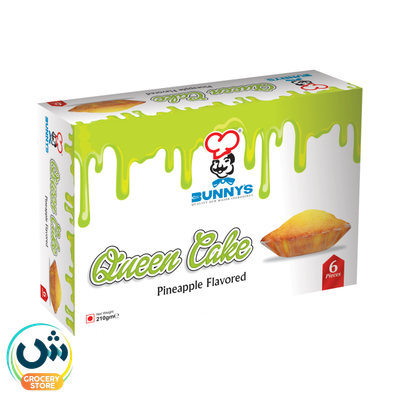 Bunnys Queen Cake Pineapple Flavored 6 Pieces