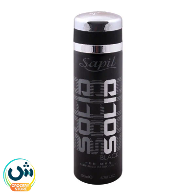 Sapil Solid Black Perfumed Deodorant