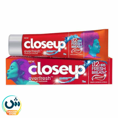 Closeup Everfresh Fluoride Gel Toothpaste Red Hot