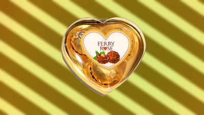 Ferry Rose Heart Chocolate, 3 Balls