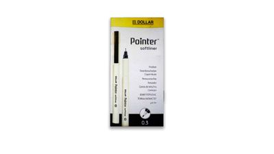 Dollar Pointer Softliner Black 0.3mm