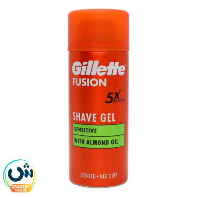 Gillette Fusion 5x Action Shave Gel Sensitive With Almond Oil