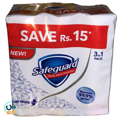 Safeguard Pure White Plus 3-in-1 Soap