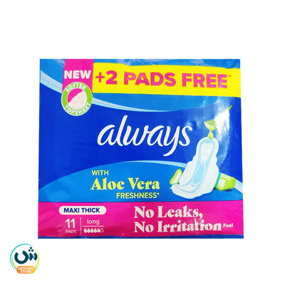 Always Maxi Thick Long Aloe Vera Pads (11 Count)