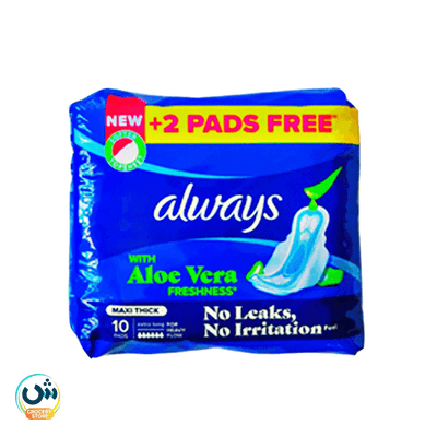 Always Maxi Thick Aloe Vera Freshness Pads +2 Pads Free