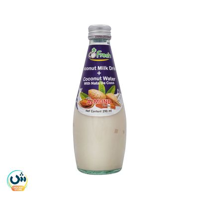 CoFresh Coconut Milk Drink with Coconut Water, Nata de Coco, and Almond Flavor