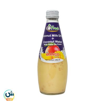 Coconut Milk Drink with Coconut Water and Nata de Coco, Mango Flavor