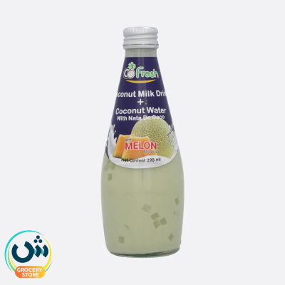 CoFresh Coconut Milk Drink with Coconut Water and Nata de Coco, Melon Flavor