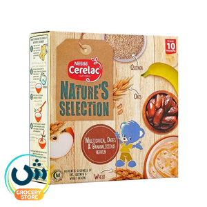 Nestle Cerelac Nature's Selection Baby Cereal Multigrain, Dates & Bananalicious Heaven (from 10 Months)