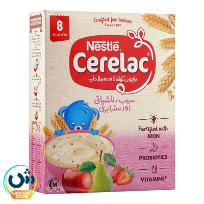 Nestle Cerelac Milk Porridge Apple, Pear & Strawberry From 8 Months