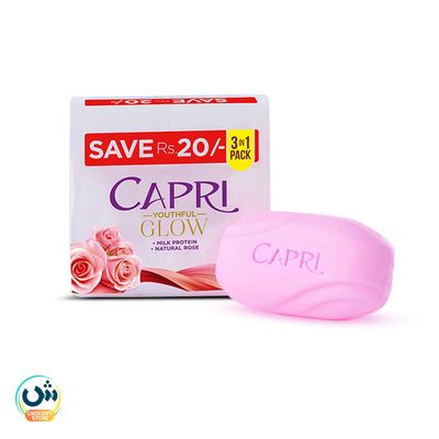 Capri Youthful Glow Milk Protein Natural Rose Soap