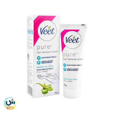 Veet Pure Hair Removal Cream Sensitive Skin Aloe Vera Extract Full Arms