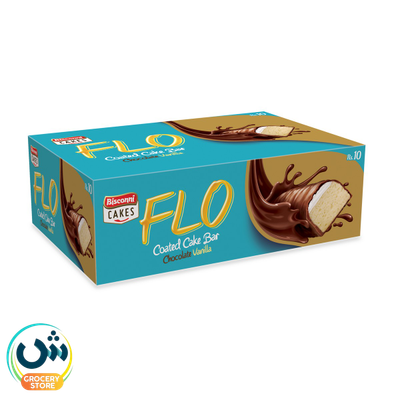 Bisconni Flo Coated Cake Bar Chocolate Vanilla
