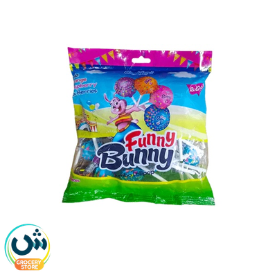 Funny Bunny Jumbo Lollipop Orange, Raspberry & Mix Berries