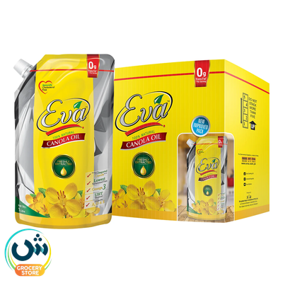 Eva Canola Oil 5 X 1 Litre Stand-up Pouch Carton