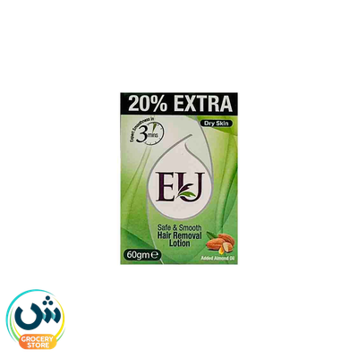 Eu Hair Removal Lotion Dry Skin With Added Almond Oil 20% Extra
