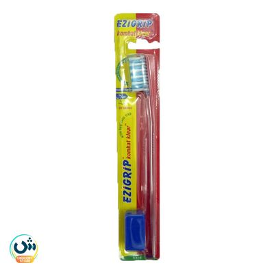 Ezigrip Kombat Klear Hard Toothbrush With Hygienic Cap
