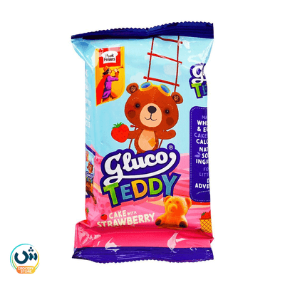 Gluco Teddy Cake With Strawberry