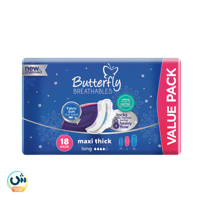 Butterfly Breathables Maxi Thick Long Pads