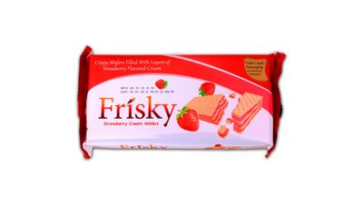 Frisky Strawberry Cream Wafers