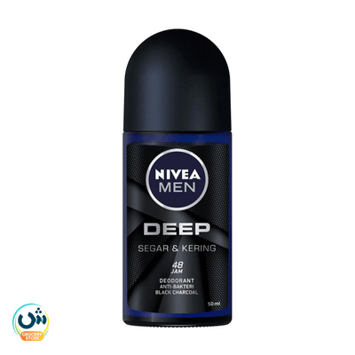 Nivea Men Deep Segar & Kering Anti-bakteri Black Charcoal Deodorant Roll-on
