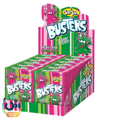 Jojo Busters Tangy Candy Double Flavor Strawberry Watermelon