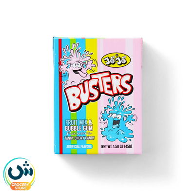 Jojo Busters Fruit Mix & Bubble Gum Tangy Chewy Candy