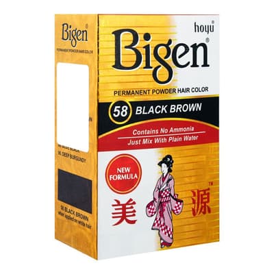 Bigen Permanent Powder Hair Color 58 Black Brown