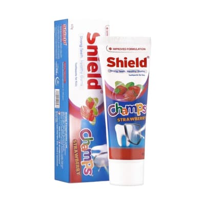 Shield Champs Toothpaste For Kids, Strawberry