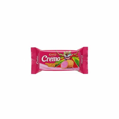 Mayfair Cremo Strawberry Flavoured Sandwich Biscuit Rs 20