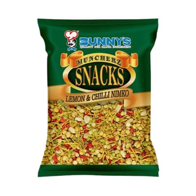 Bunny's Muncherz Snacks Lemon & Chilli Nimko