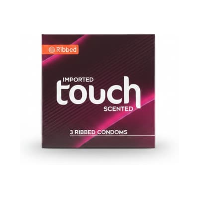 Touch Scented Ribbed Condoms