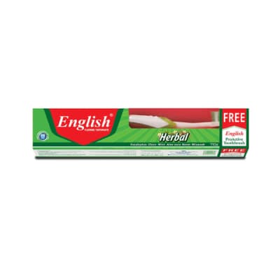English Herbal Fluoride Toothpaste with Free ProActive Toothbrush