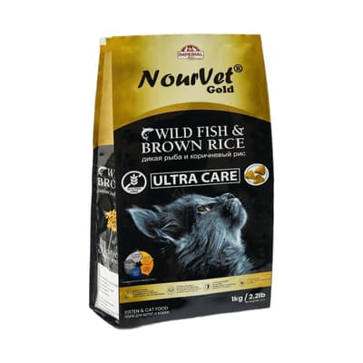 Nourvet Gold Wild Fish & Brown Rice Kitten & Cat Food Ultra Care