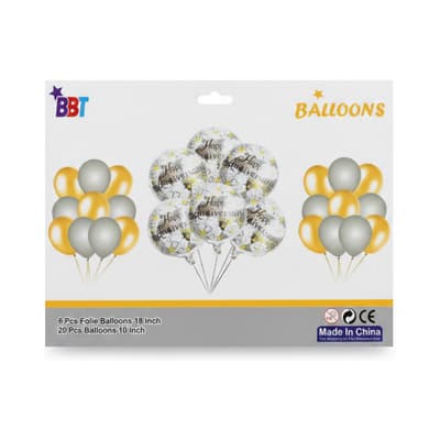 Balloons 6 Pcs Folie Balloons 18 Inch 20 Pcs Balloons 10 Inch