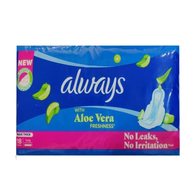 Always Maxi Thick Long Pads with Aloe Vera Freshness