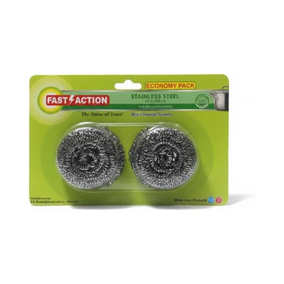 Fast Action Stainless Steel Scrubber Economy Pack