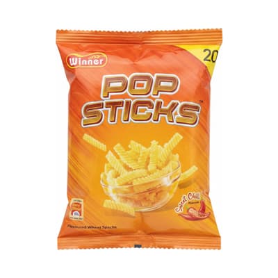 Winner Pop Sticks Sweet Chilli Flavoured Wheat Snacks