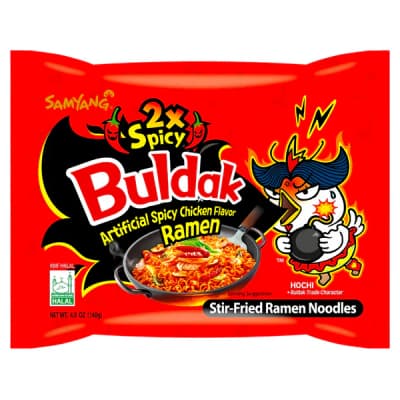 2X Spicy Buldak Artificial Spicy Chicken Flavor Ramen Stir-Fried Ramen Noodles
