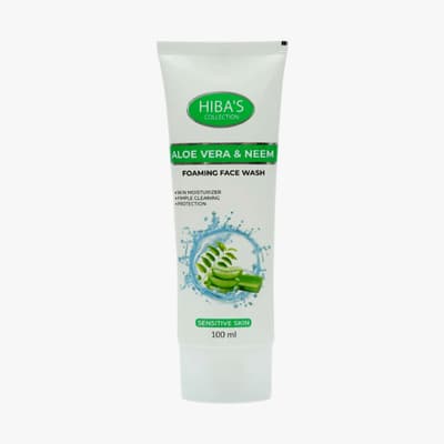 Hiba's Collection Aloe Vera & Neem Foaming Face Wash Sensitive Skin