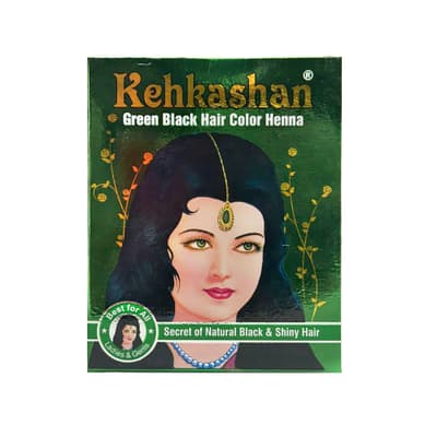 Kehkashan Green Black Hair Color Henna 45 Natural Black