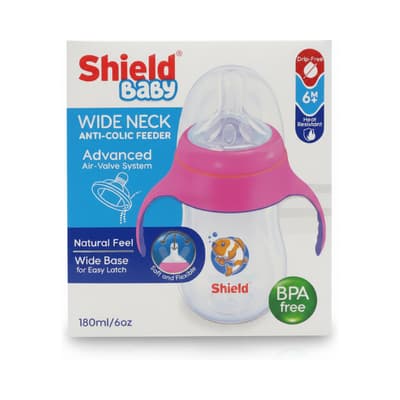 Shield Baby Wide Neck Anti-colic Feeder