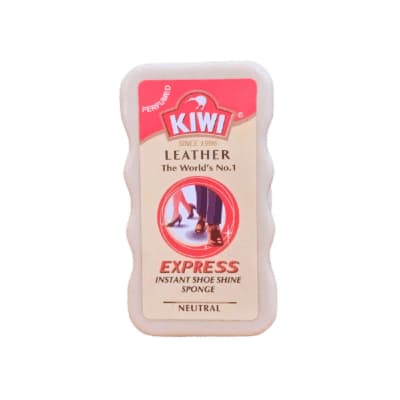 Kiwi Express Instant Shoe Shine Sponge, Neutral, Perfumed, For Leather