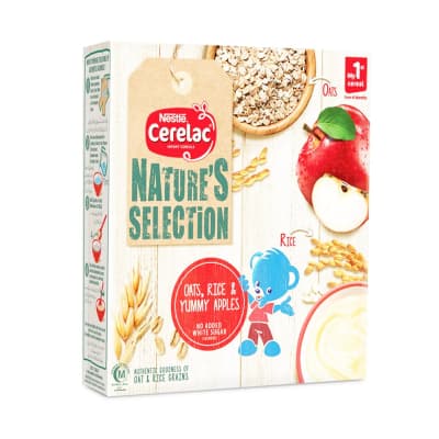 Nestle Cerelac Nature's Selection Oats, Rice & Yummy Apples Infant Cereal