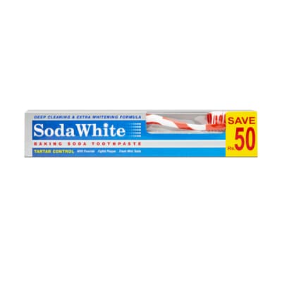Soda White Baking Soda Toothpaste With Toothbrush