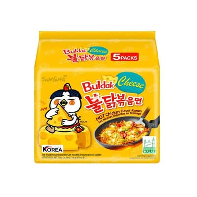 Samyang Cheese Ramen Buldak Noodles 140gx5 Pcs Pack