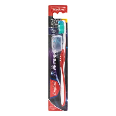 English Pro Uv White Medium Toothbrush