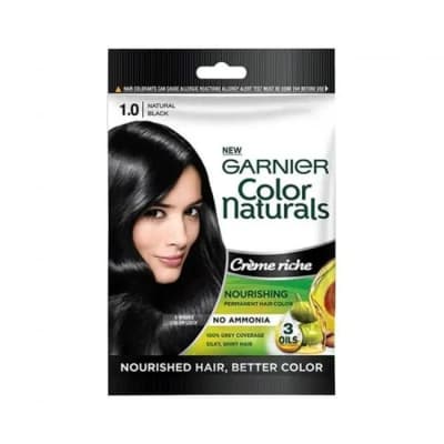 Garnier Color Naturals Crème Riche Nourishing Permanent Hair Color 1.0 Natural Black